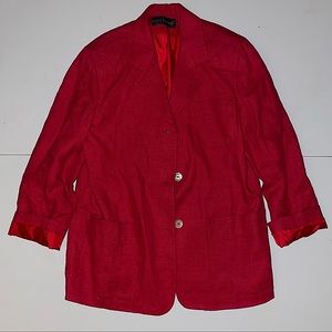 Harve Benard by Benard Holtzman Red Blazer EUC